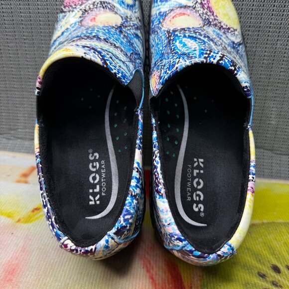 Klogs Womens Size 9 Medium Naples Starry Night Patent Slip-Resistant Clogs - Picture 4 of 9